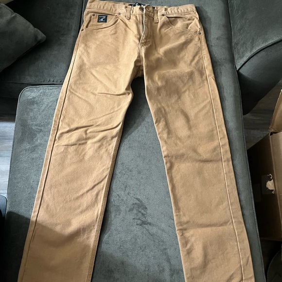 L.C. King Brown Duck 5 Pocket Jean size 32/30 straight workwear pants - Picture 2 of 9